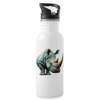 Rhinoceros - Water bottle with straw - white - Right