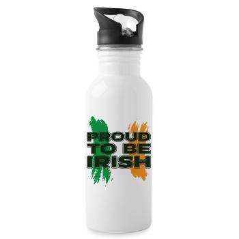 Proud to be Irish. - Water bottle with straw - white - Right