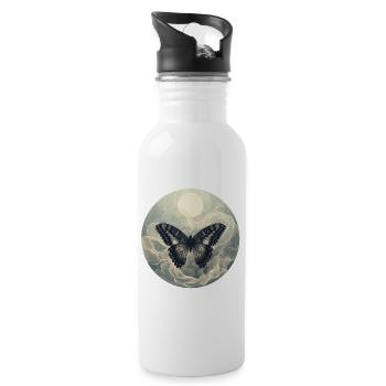 Butterfly Tone - Water bottle with straw - white - Right