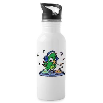 Animal Lover, Parrot, Pet, Bird, Zoo, Animal - Water bottle with straw - white - Right
