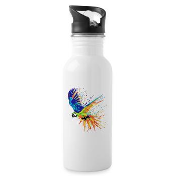 Oiseau, Tropical, Afrique, Amoureux Des Animaux, Perroquet, Animal - Gourde avec paille intégrée - blanc - Droite