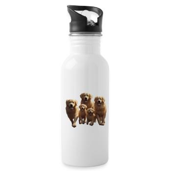 Golden Retriever Pack Parade - Gourde avec paille intégrée - blanc - Droite