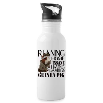Maman cochon d’Inde - Dicton pour les amateurs de Guinée - Gourde avec paille intégrée - blanc - Droite