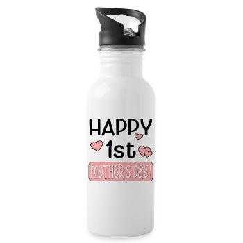 ALLES GUTE ZUM ERSTEN MUTTERTAG - Trinkflasche mit integriertem Trinkhalm - Weiß - Rechts