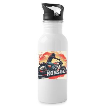 KraftFahrKonsul Spirit60 - Trinkflasche mit integriertem Trinkhalm - Weiß - Rechts