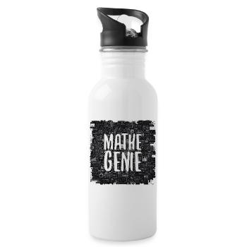 Mathe-Genie Mathematik Genie Mathe Geschenk - Trinkflasche mit integriertem Trinkhalm - Weiß - Rechts