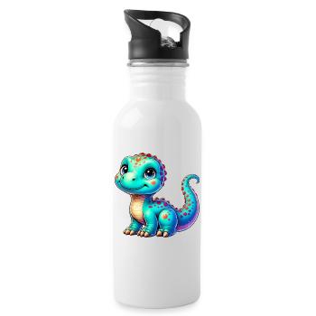 Dinosaur - Water bottle with straw - white - Right