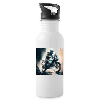 Tour d’Enduro 2 - Gourde avec paille intégrée - blanc - Droite