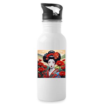 Asian Beauty #12 - Gourde avec paille intégrée - blanc - Droite