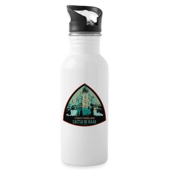Haar Castle: Dutch Elegance - Water bottle with straw - white - Right