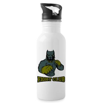 Dog Fighter Fight Club - Water bottle with straw - white - Right