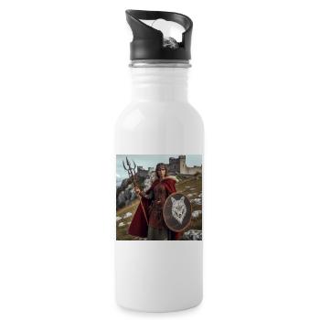 Viking Warrior - Water bottle with straw - white - Right