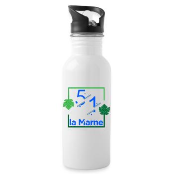 La Marne - Gourde avec paille intégrée - blanc - Droite