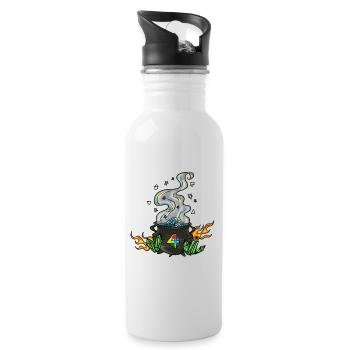 HKL Geburtstagskessel 4 - Trinkflasche mit integriertem Trinkhalm - Weiß - Rechts