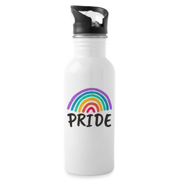 PRIDE - Ready for Pride Month! - Water bottle with straw - white - Right