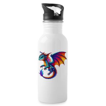 Dragon - Water bottle with straw - white - Right