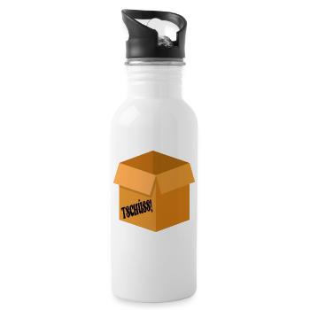 ABSCHIED TSCHÜSS - UMZUGSKARTON - Trinkflasche mit integriertem Trinkhalm - Weiß - Rechts