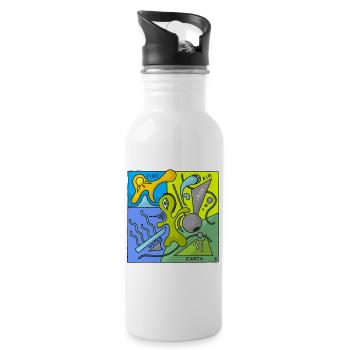 Oven Elements - Water bottle with straw - white - Right