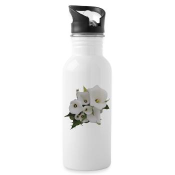 WEISSE CALLAS - Trinkflasche mit integriertem Trinkhalm - Weiß - Rechts