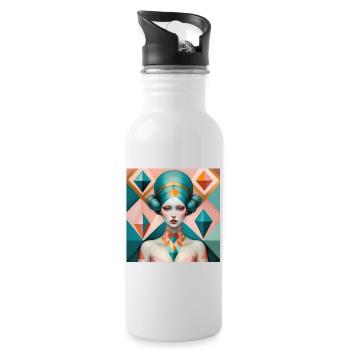 Celestia, Digital Painting - Water bottle with straw - white - Right