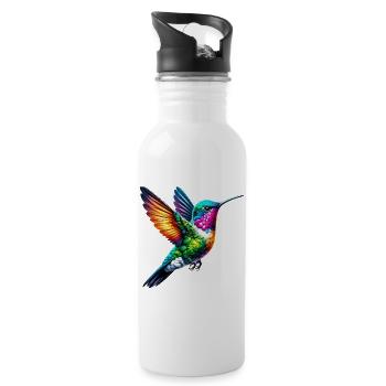 Hummingbird - Water bottle with straw - white - Right