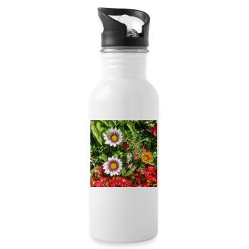 plant – sun kiss on joie de vivre - Water bottle with straw - white - Right