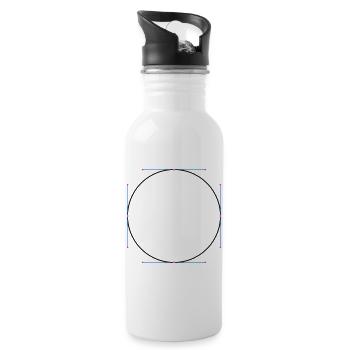 Kreisvector - Trinkflasche mit integriertem Trinkhalm - Weiß - Rechts