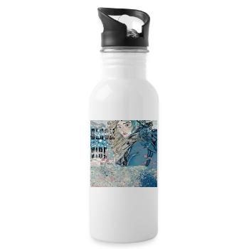 BLOSSOM VIBE - Water bottle with straw - white - Right