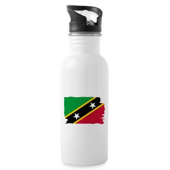 Saint Kitts and Nevis - Caribbean - West Indies - Water bottle with straw - white - Right