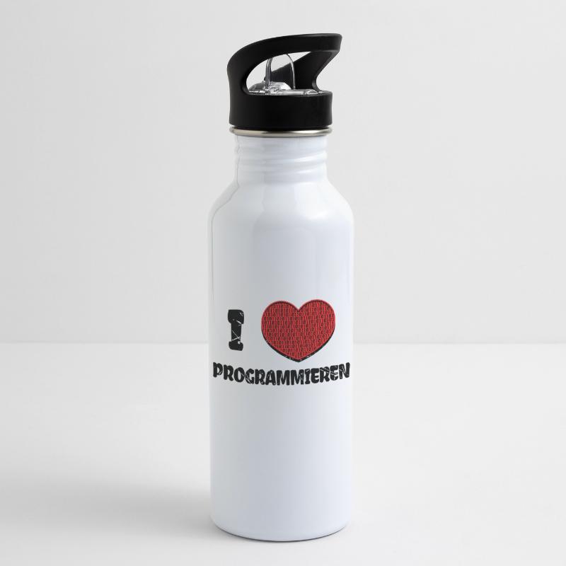 Developer Heart Web Developer Statement Computer Water bottle with straw
