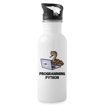 Developer Lustige Sprüche Programmierer Computer - Trinkflasche mit integriertem Trinkhalm - Weiß - Rechts