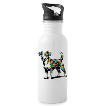 Dog - Water bottle with straw - white - Right