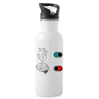 Nocturnal Crescent Duo - Water bottle with straw - white - Right