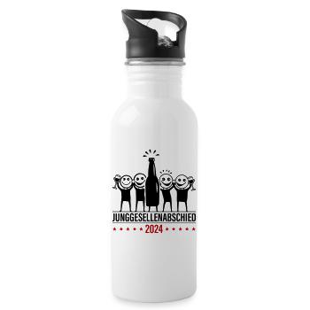 Bachelor Party 2024 Bachelor Party - Water bottle with straw - white - Right