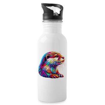 Otter - Water bottle with straw - white - Right