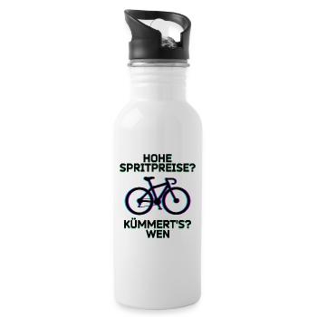Refueling Bicycle Energy Statement Energy Storage - Water bottle with straw - white - Right