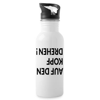 AUF DEN KOPF DREHEN - TRANSFORMATION - Trinkflasche mit integriertem Trinkhalm - Weiß - Rechts