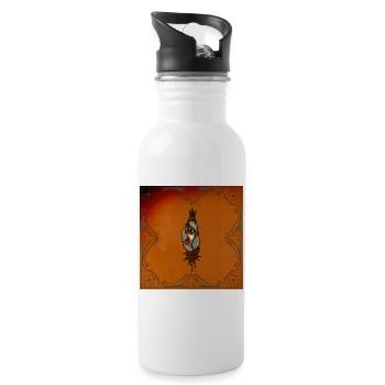 Wunderbare Darstellung von Sonne und Mond - Trinkflasche mit integriertem Trinkhalm - Weiß - Rechts