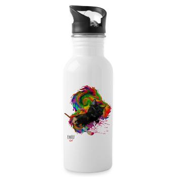 Cat 4Paint by Acryl Gallery & Design - Water bottle with straw - white - Right
