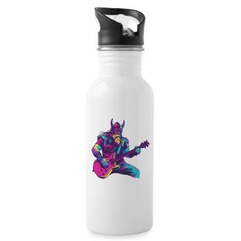 Heavy Viking - Water bottle with straw - white - Right