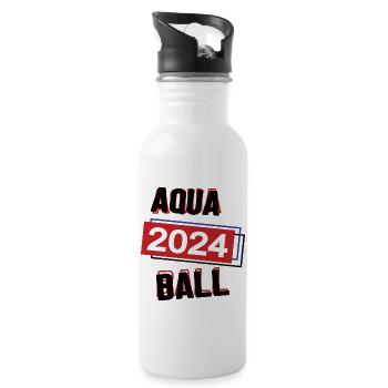 Aquaball Spielerin Team Turnier Mannschaft 2024 - Trinkflasche mit integriertem Trinkhalm - Weiß - Rechts