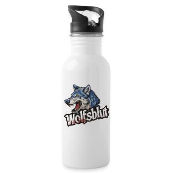 Wolfsblut Werewolf Logo - Water bottle with straw - white - Right
