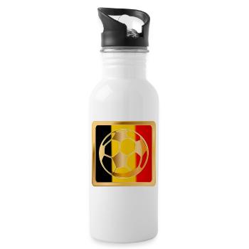 Football Belgium Football Belgique - Gourde avec paille intégrée - blanc - Droite