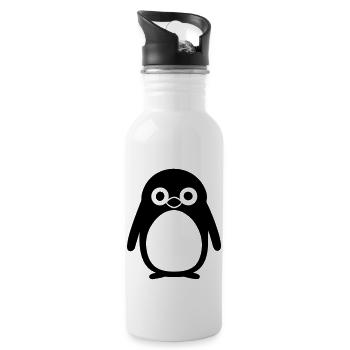Pingouin - Gourde avec paille intégrée - blanc - Droite