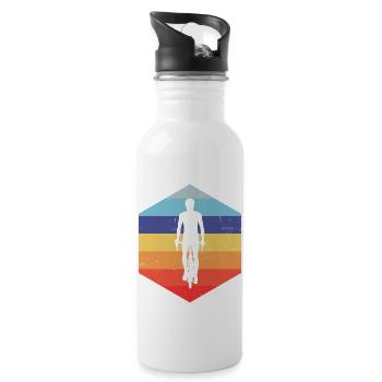 Cyclisme Vélo Cyclisme VTT Vélo Homme - Gourde avec paille intégrée - blanc - Droite