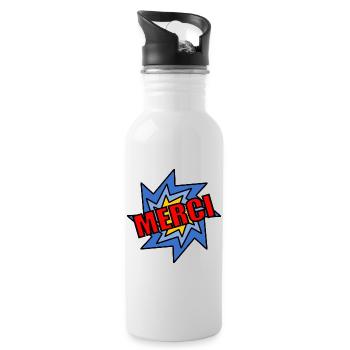 MISTRESS. THANK YOU. THANK YOU MISTRESS - Water bottle with straw - white - Right