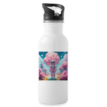 Spaceman - Water bottle with straw - white - Right