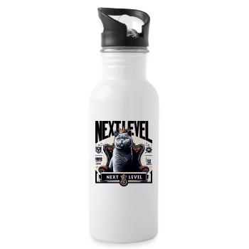 BKH British Shorthair Blue Cat King Chair - Water bottle with straw - white - Right
