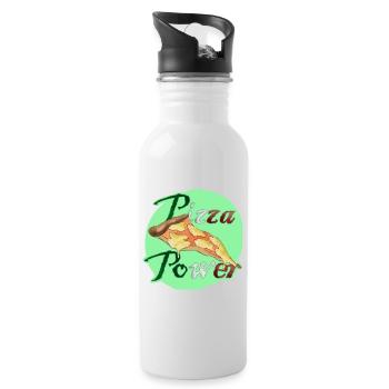 Pizza Power Super Powers Energy Slice UK - Water bottle with straw - white - Right