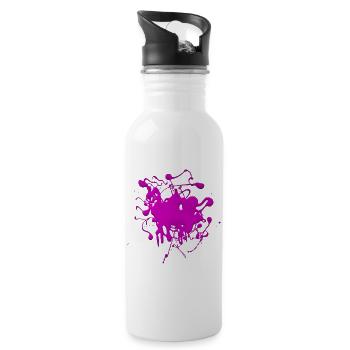 Pink.Splash - Water bottle with straw - white - Right
